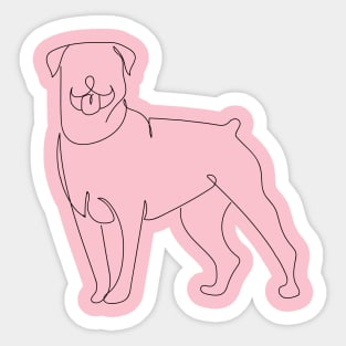 Rottweiler Line Art Sticker